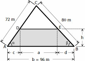 Trapezoidal strip of land segregated from triangular lot