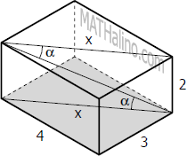 Angle between the diagonal and plane