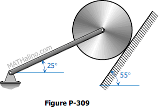 A cylinder supported by a boom and an incline